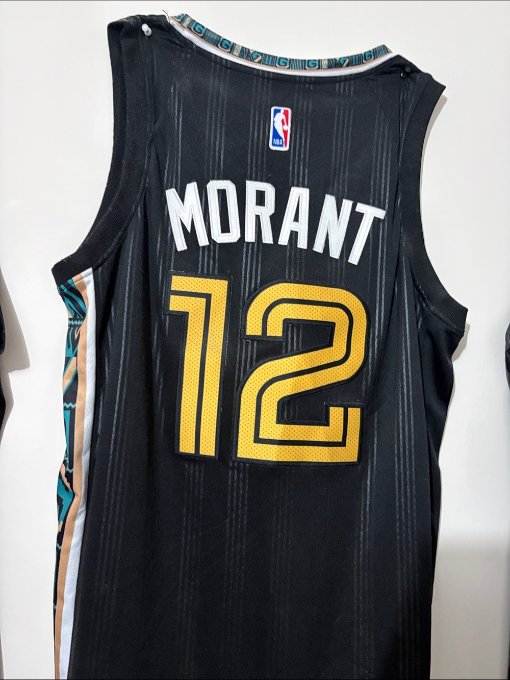NBA Black and Gold #12 Basketball Jersey